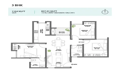 3 BHK Flats in Assetz Canva & Cove Bangalore